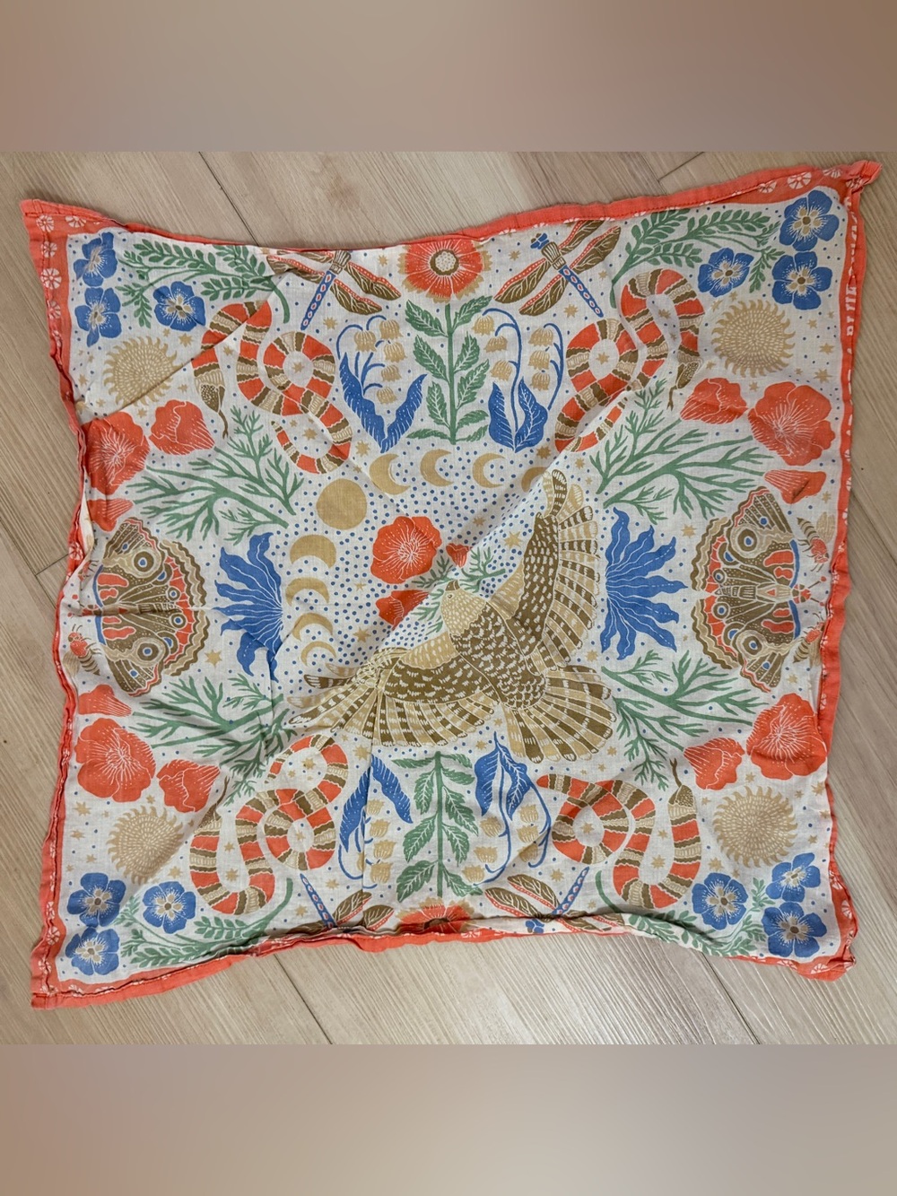 Decorative Floral & Wildlife handkerchief